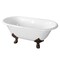 Aqua Eden Clawfoot Bathtubs, 60 L, 30.31 W, White/Oil Rubbed Bronze, Cast Iron VCTND603119NC5 - alternate 1